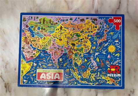 Asia Map Jigsaw Puzzles, Hobbies & Toys, Toys & Games on Carousell