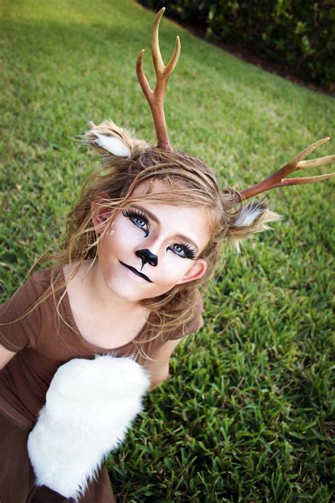 Deer costume and make-up | Костюмы на хэллоуин своими руками, Дети на хэллоуин, Поделки на хэллоуин