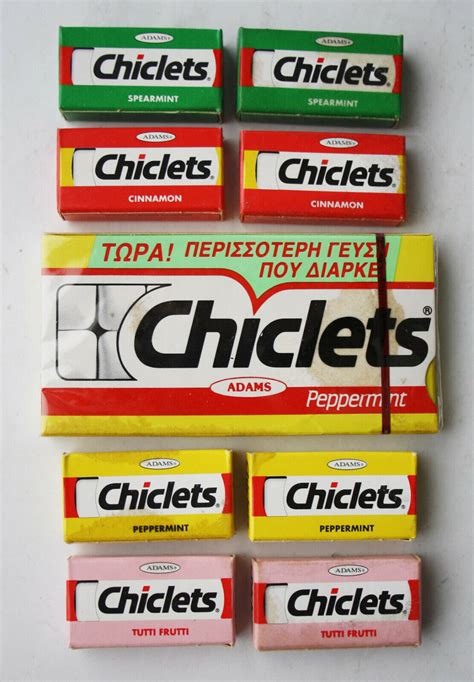 9X RARE VINTAGE 80'S CHICLETS CHEWING GUM PACKS ADAMS NEW SEALED NOS ! | eBay