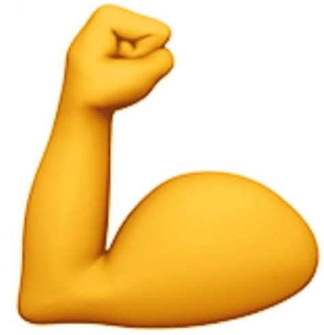 an image of a yellow arm flexing