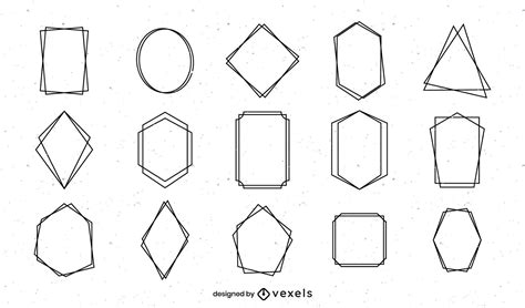 Geometric Simple Frame Pack Vector Download