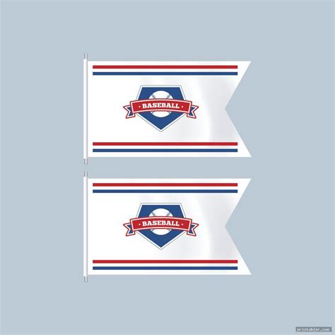 Baseball Pennant Template Printable - Gridgit.com