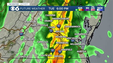 Hour-by-hour look at possible severe weather in Virginia Tuesday