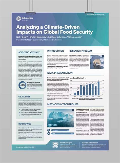 Scientific Case Study Poster Template InDesign INDD | Research poster, Academic poster ...