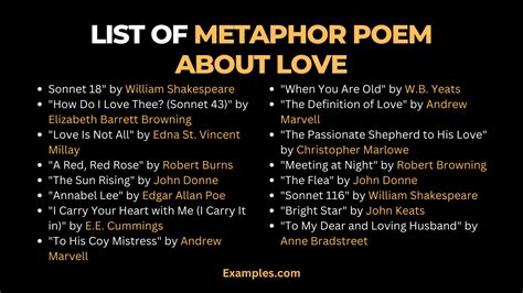 Metaphor Poems About Love - 7+ Examples