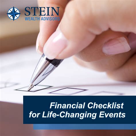 A Financial Checklist for Life-Changing Events | Stein Wealth Advisors, LLC