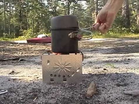 Sterno Stove Burning Wood - YouTube