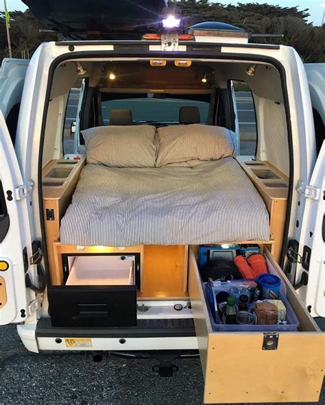 9 DIY Ford Transit Connect Camper Van Conversions | Ford transit connect camper, Transit connect ...