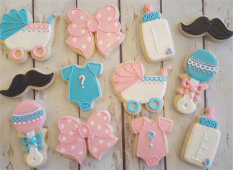 Pink and Blue Baby Shower Cookies - Hayley Cakes and Cookies Hayley ...