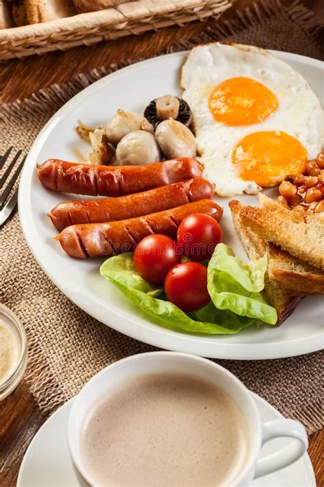 English Breakfast with Sausage Stock Photo - Image of eggs, british ...