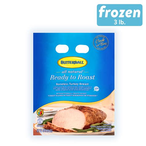 Butterball Ready to Roast Boneless Turkey Breast, Gluten-free, Frozen ...