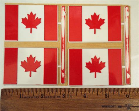 22 Canadian Flag Decals - CLOSEOUT - Ronell Clock Co.