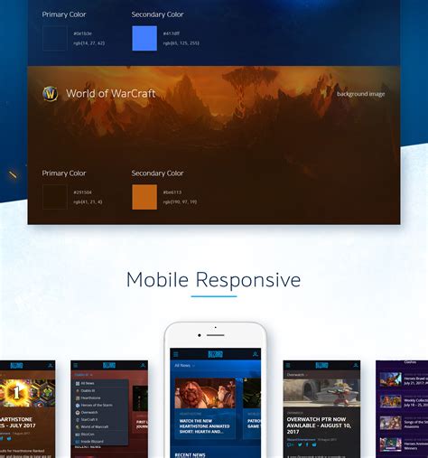 Blizzard - News Site Design (2017) on Behance