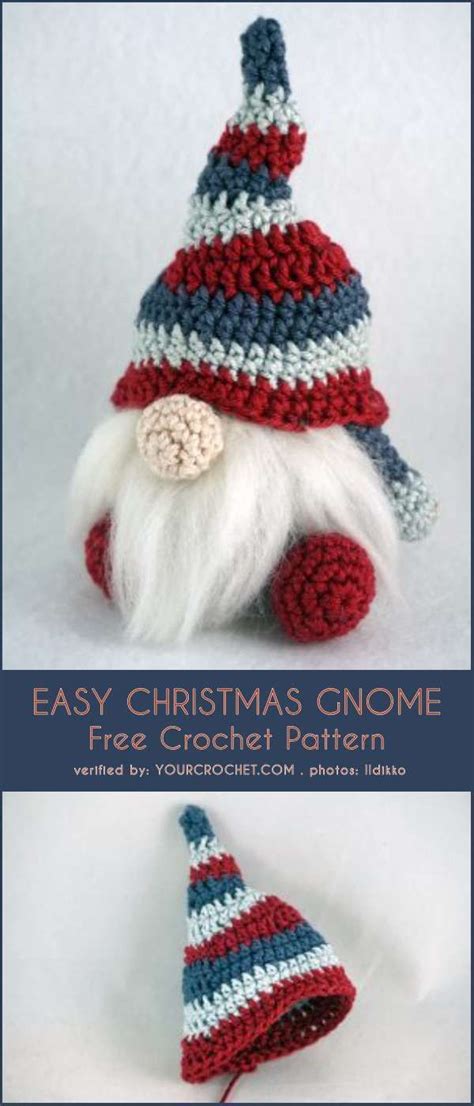 Crochet Pattern Easy Christmas Gnome Free Crochet Pattern - Knitting ...