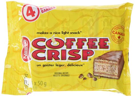 Buy Canada Candy Coffee Crisp Chocolate Bar 4 x 50gram Bars. Imported ...