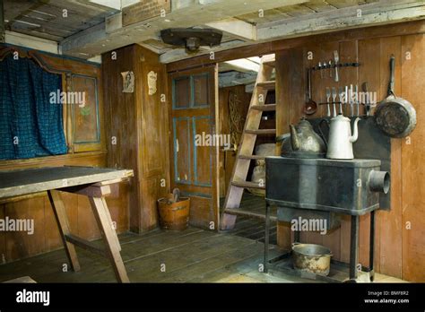 Main cabin of a 1885 Schooner sailboat Stock Photo - Alamy