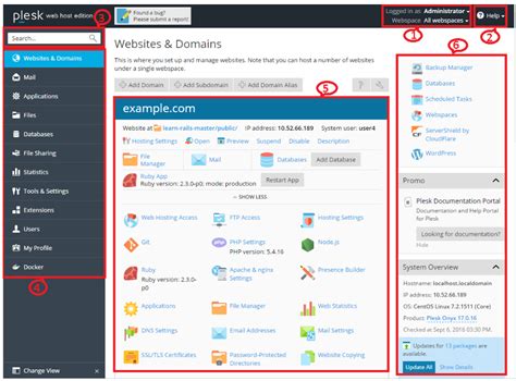 Introducing Plesk control panel user interface and features : WPWebHost