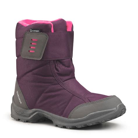 Kids’ Warm Waterproof Snow Hiking Boots SH100