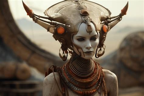 Premium AI Image | Alien Chronicles Depicting Otherworldly Races and Habitats