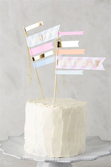 Happy Birthday Cake Flags | Happy birthday cakes, Birthday cake, Cake banner