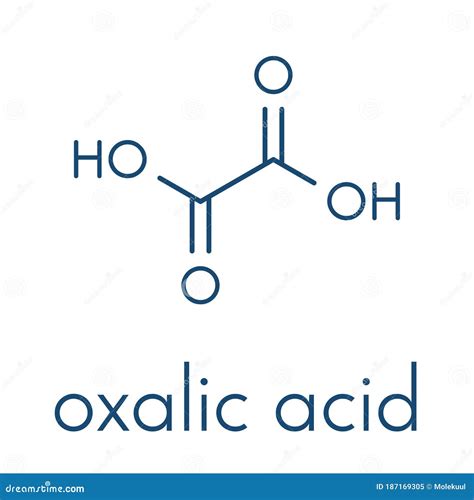 Oxalic Acid C2H2O4 Molecule. It Is Dicarboxylic Acid. Structural ...