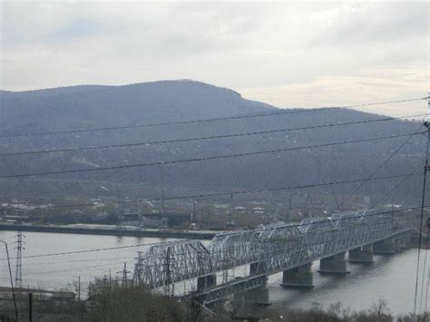 Krasnoyarsk Railway Bridge across River Yenissei - Krasnoyarsk