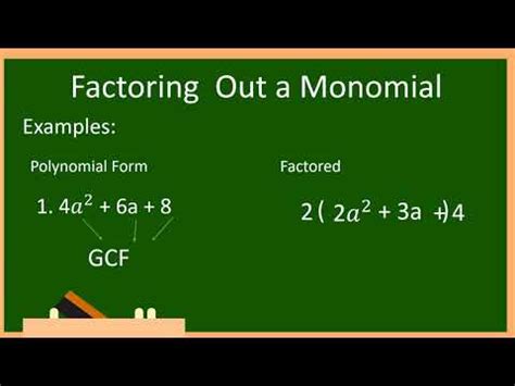 Factoring Common Monomial Factor - YouTube