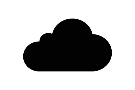 Cloud Flat Silhouette Icon Isolated Vector Illustration 29218713 Vector ...