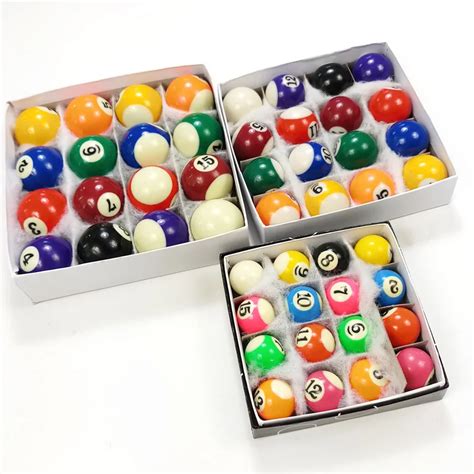 xmlivet New Children Billiards Table Balls Full sets 25mm/32mm/38mm Resin Small Billiard Pool ...