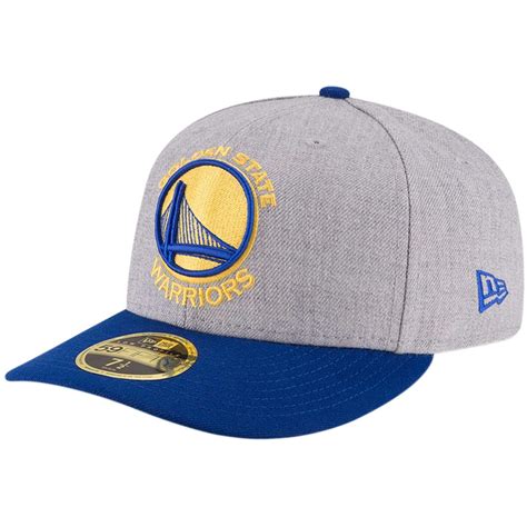 Golden State Warriors New Era Two-Tone Low Profile 59FIFTY Fitted Hat - Heathered Gray/Royal