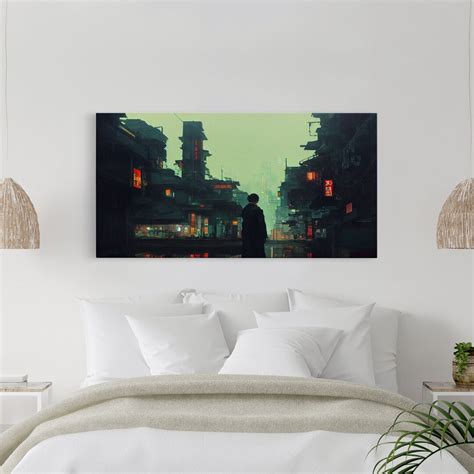 Japanese Style Cyberpunk City Futuristic Cyberpunk Art - Etsy