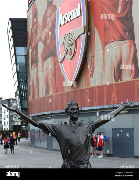 The Tony Adams statue outside the Emirates before the game between ...