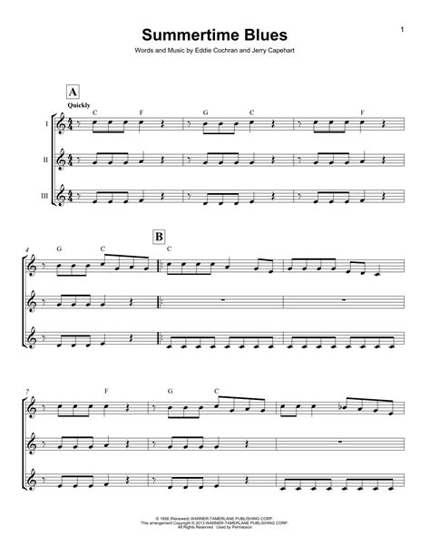 Summertime Blues | Sheet Music Direct