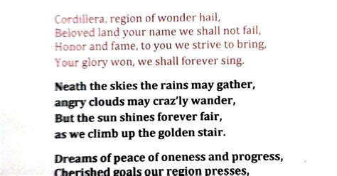 #LyricalAmianan: Cordillera Hymn Lyrics