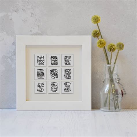 Crisp Packets Illustrated Wall Art Small By Martha Mitchell Design | notonthehighstreet.com