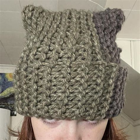 Hand knitted cat hat!! Can do any color you would... - Depop