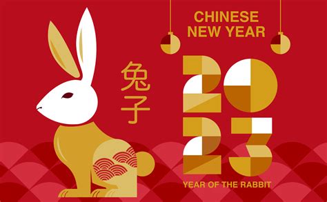 Happy new year, Chinese New Year 2023 , Year of the Rabbit , Chinese ...