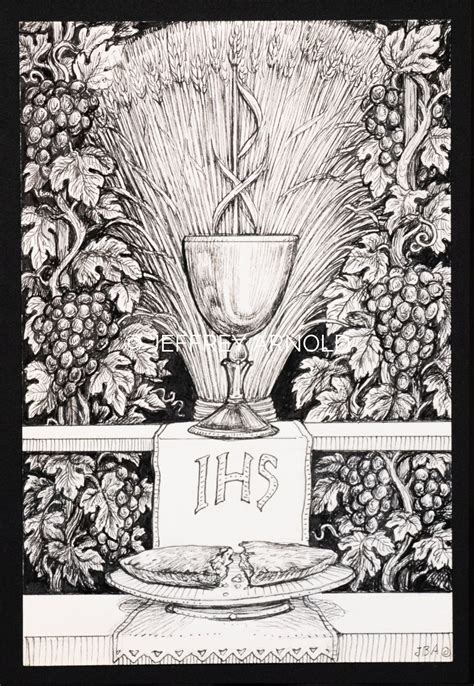 Eucharist 1 | Pen and Ink Illustration