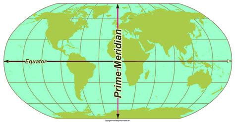 4 Free Printable World Map Prime Meridian in PDF | World Map With Countries