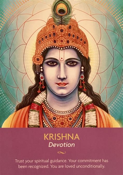 Krishna ~ Devotion, from the Keepers Of The Light Oracle Card deck, by Kyle Gray, artwork by ...