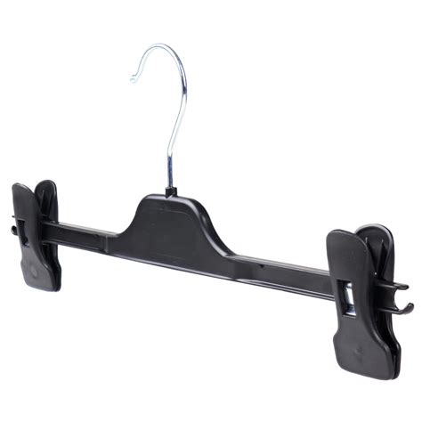 Strong Plastic Trouser Hanger | Skirt Hanger with Clips | The Hanger Store