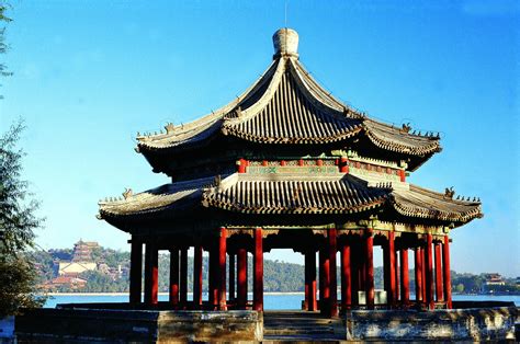 The Kuoruting Pavilion of the Summer Palace, an octagonal pavilion with a pyramidal roof, is one ...