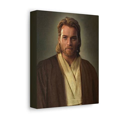 Obi-wan Kenobi Space Jesus Portrait Star Wars Gift Prequels Clone Wars Anakin Skywalker Canvas ...