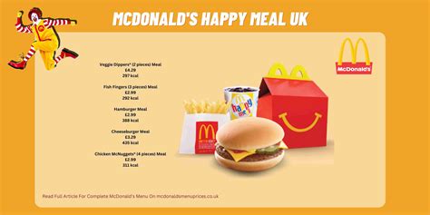 McDonald's Happy Meal UK [Toys, Price] - Mcdonald's Menu UK with Prices [November 2023 Updated] ️