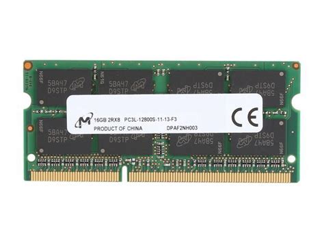 Crucial 16GB 204-Pin DDR3 SO-DIMM DDR3L 1600 (PC3L 12800) Laptop Memory Model CT204864BF160B ...