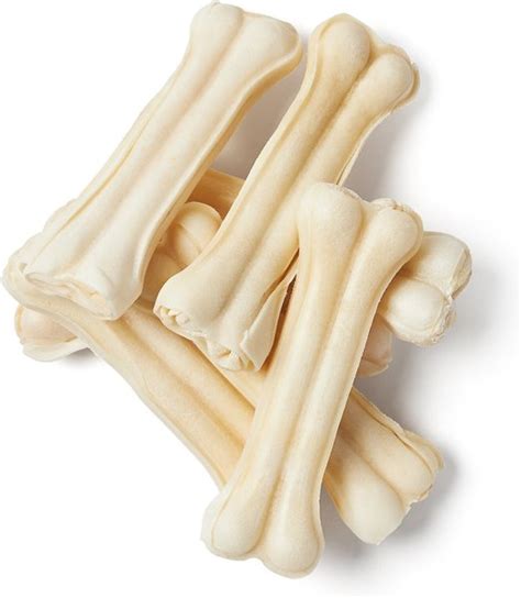 BONES & CHEWS Compressed Rawhide Bone Dog Treats, 6", 6 count - Chewy.com