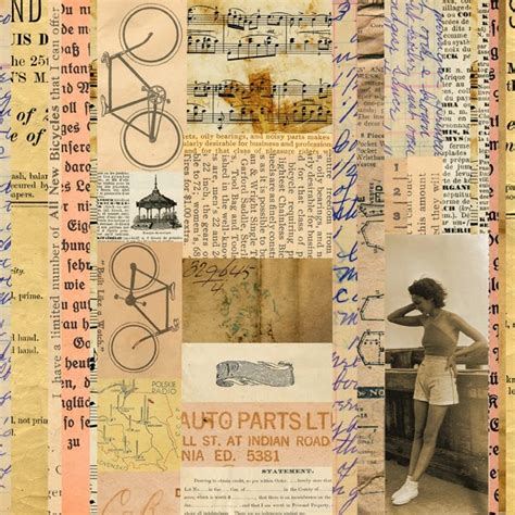 C o l l a g e a r t: Vintage paper and photo Collage