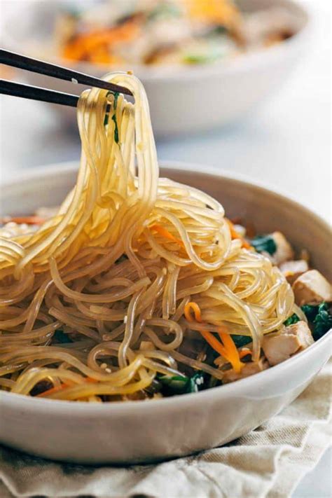 Japchae (Korean Glass Noodles) with Tofu - Jessica Gavin