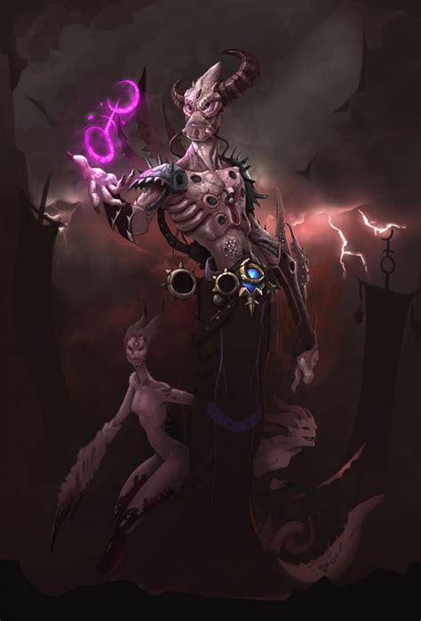 Daemon Prince of Slaanesh by Lloyd Hoshide | Warhammer 40k artwork ...