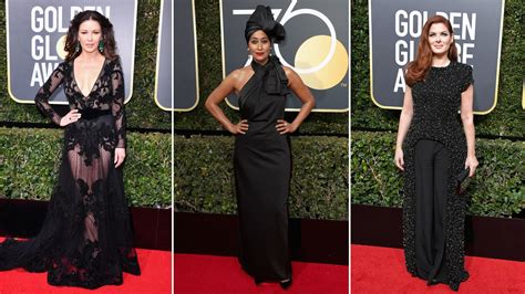 Golden Globes 2018: Celebrities Wearing Black on Red Carpet | Allure